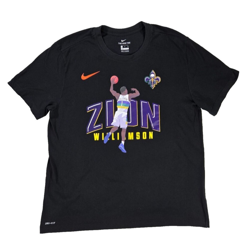 Nike Dri-FIT Zion Williamson New Orleans Pelicans T-Shirt Black Mens XL